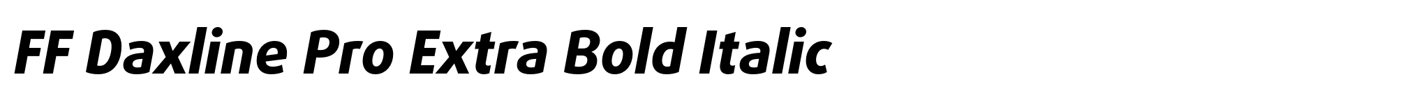 FF Daxline Pro Extra Bold Italic image
